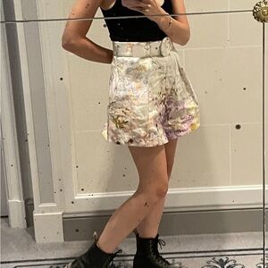 Zimmermann belted floral shorts